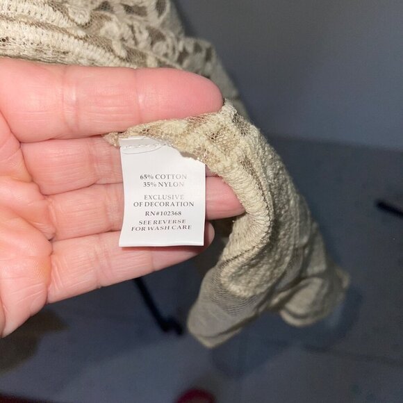 Blue Island Womens Cover Up Size Large Beige Swim Kimono Embroidered Floral New - Picture 5 of 8